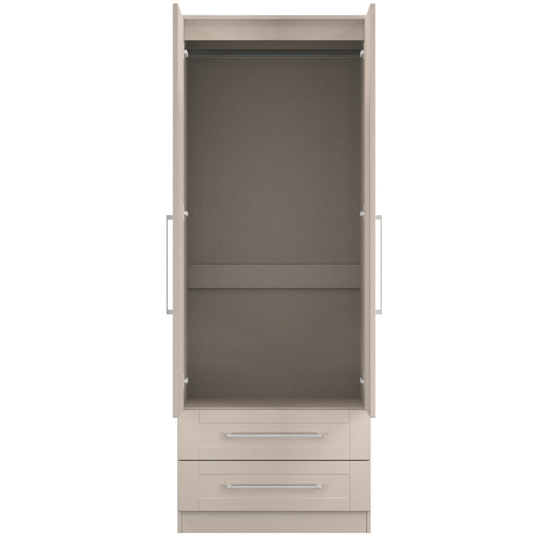 Malton Ready Assembled 2 Door 2 Drawer Wardrobe in Kashmir Ash