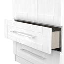 Malton Ready Assembled 2 Door 2 Drawer Wardrobe in White Ash