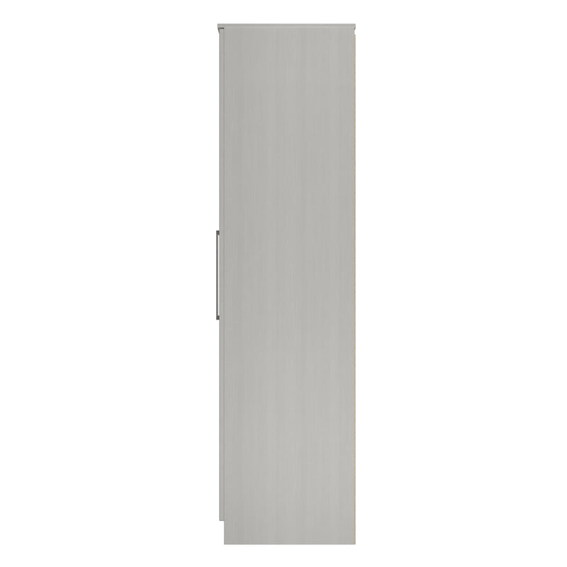 Malton Ready Assembled Tall 4 Door 2 Centre Mirrors in Grey Ash