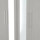 Malton Ready Assembled Tall 4 Door 2 Centre Mirrors in Grey Ash