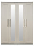 Malton Ready Assembled Tall 4 Door 2 Centre Mirrors in Kashmir Ash