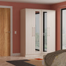 Malton Ready Assembled Tall 4 Door 2 Centre Mirrors in Kashmir Ash