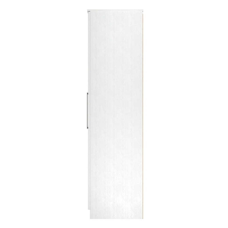 Malton Ready Assembled Tall 4 Door 2 Centre Mirrors In White Ash
