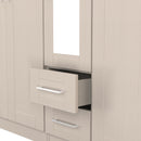 Malton Ready Assembled Tall 5 Door 2 Drawer 1 Mirror Wardrobe in Kashmir Ash
