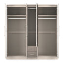 Malton Ready Assembled Tall 5 Door 2 Drawer 1 Mirror Wardrobe in Kashmir Ash