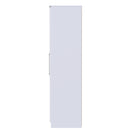 Malton Ready Assembled Tall 5 Door 2 Drawer 1 Mirror Wardrobe in White Ash