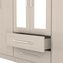 Malton Ready Assembled Tall 6 Door 2 Drawer 2 Mirror Wardrobe In Kashmir Ash