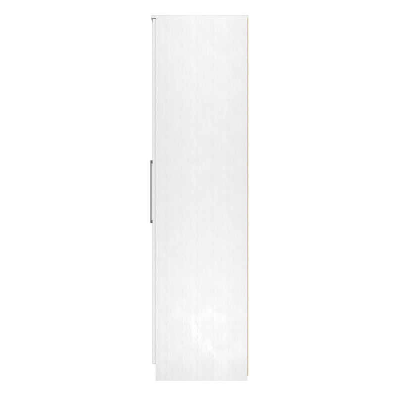 Malton Ready Assembled Tall 6 Door 2 Drawer 2 Mirror Wardrobe In White Ash