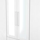 Malton Ready Assembled Tall 6 Door 2 Drawer 2 Mirror Wardrobe In White Ash