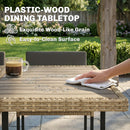 Outsunny Rattan Garden Furniture Set, Rattan Table And Chairs With Cushions