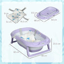 ZONEKIZ Baby Bath Tub with Cushion - Purple