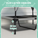 PawHut Cooling Raised Dog Bed w/ Breathable Mesh, Light Grey