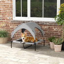 PawHut Cooling Raised Dog Bed w/ Breathable Mesh, Light Grey