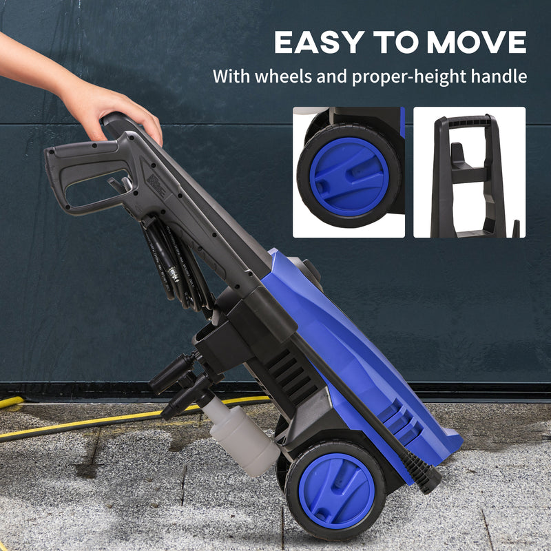 DURHAND High-Performance Power Washer 1800W, 150 Bar, 510 L/h, Blue