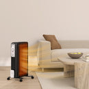 HOMCOM White 1500W 7 Fin Oil Filled Heater Radiator For Home
