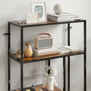 HOMCOM Industrial Bookshelf Bookcase W/ Open Shelves For Study