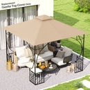 Outsunny Gazebo Canopy Replacement Cover 3 x 3(m) 2-Tier Roof Top for Garden