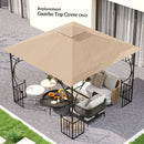 Outsunny Gazebo Canopy Replacement Cover 3 x 3(m) 2-Tier Roof Top for Garden