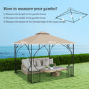 Outsunny Gazebo Canopy Replacement Cover 3 x 3(m) 2-Tier Roof Top for Garden