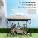 Outsunny Gazebo Canopy Replacement Cover 3 x 3(m) 2-Tier Roof Top for Garden