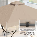 Outsunny Gazebo Canopy Replacement Cover 3 x 3(m) 2-Tier Roof Top for Garden