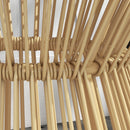 Outsunny PE Rattan End Table, Round Hollow Drum Design Side Table, Natural