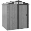 Outsunny 5ft x 4.3ft Outdoor Metal Storage Shed with Sliding Door Sloped Roof