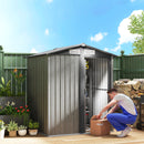 Outsunny 5ft x 4.3ft Outdoor Metal Storage Shed with Sliding Door Sloped Roof