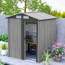 Outsunny 5ft x 4.3ft Outdoor Metal Storage Shed with Sliding Door Sloped Roof