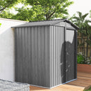 Outsunny 5ft x 4.3ft Outdoor Metal Storage Shed with Sliding Door Sloped Roof