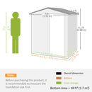 Outsunny 5ft x 4.3ft Outdoor Metal Storage Shed with Sliding Door Sloped Roof