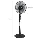 HOMCOM 12V DC Standing Fan With 75° Oscillation Mosquito Repellent Function