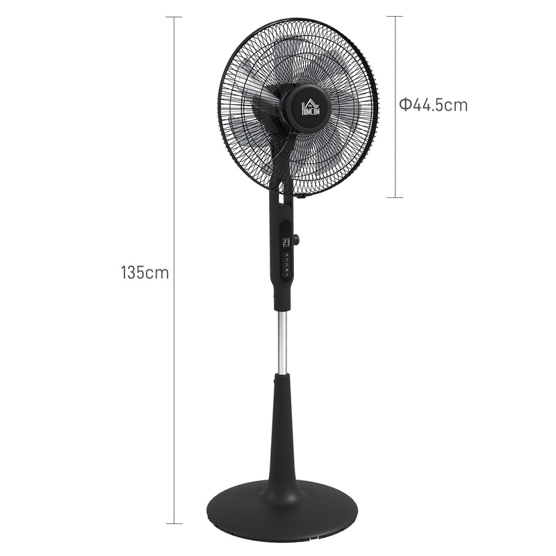 HOMCOM 12V DC Standing Fan with 75° Oscillation Mosquito Repellent Function