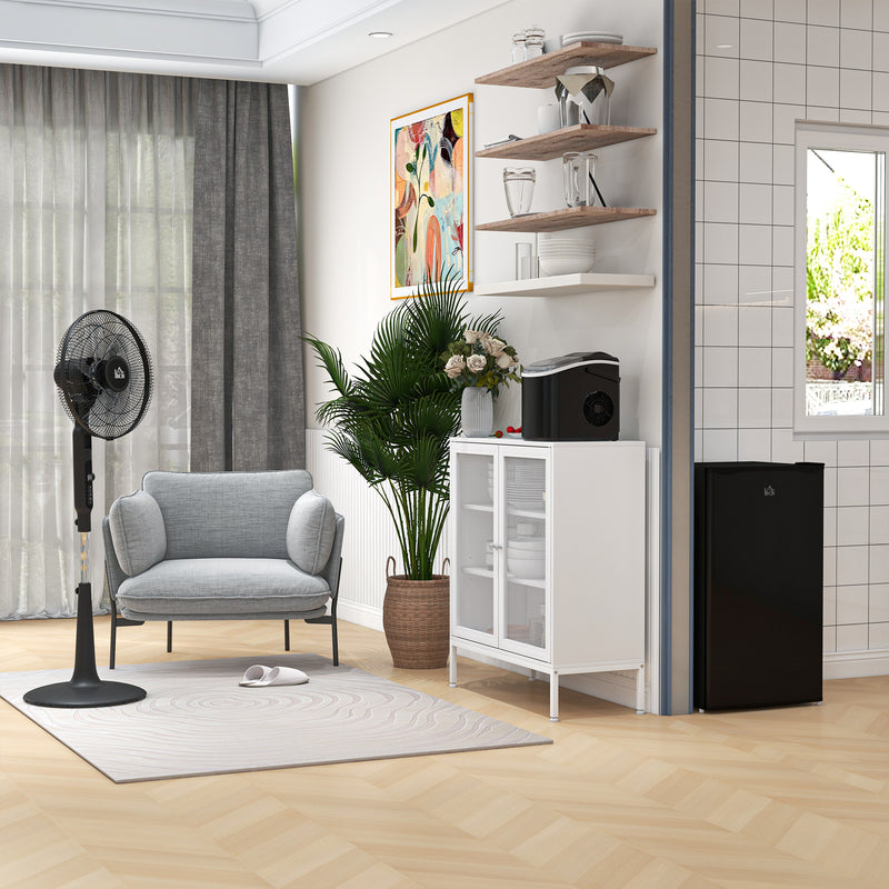 HOMCOM 12V DC Standing Fan with 75° Oscillation Mosquito Repellent Function