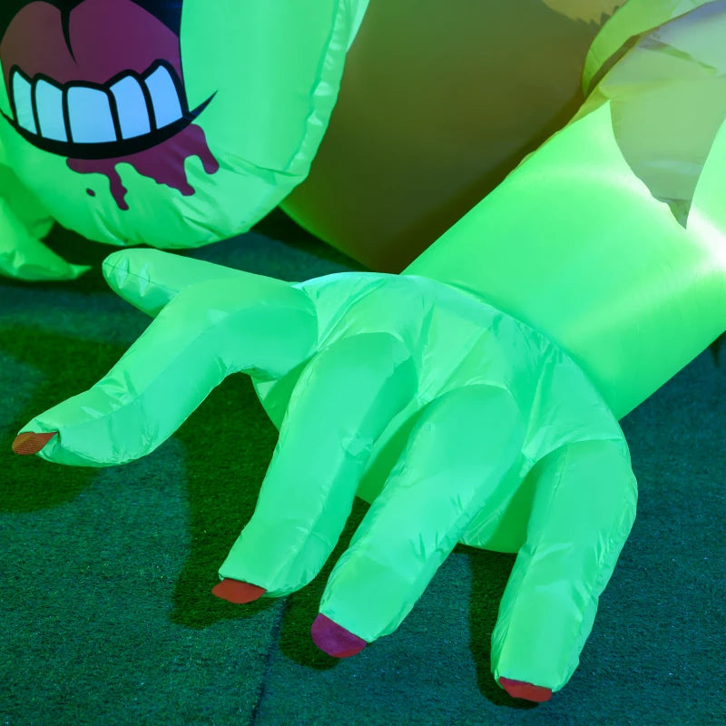 HOMCOM Halloween Inflatable Green Ghost 5ft 150cm
