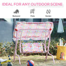 Outsunny Kids 2 Seater Garden Swing Chair  - Pink