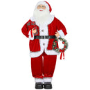 HOMCOM Musical Animated Santa Claus with Music, Dancing, Gift and Wreath