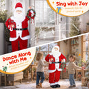 HOMCOM Musical Animated Santa Claus with Music, Dancing, Gift and Wreath