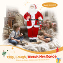 HOMCOM Musical Animated Santa Claus with Music, Dancing, Gift and Wreath