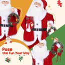 HOMCOM Musical Animated Santa Claus with Music, Dancing, Gift and Wreath