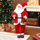 HOMCOM Musical Animated Santa Claus with Music, Dancing, Gift and Wreath