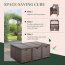 Outsunny Rattan Dining Set 10 Seater - Brown