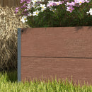 Outsunny Raised Garden Bed With Trellis And Drainage Hole, Planter Box - Brown/Grey