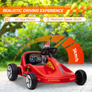 AIYAPLAY 6V Electric Go Kart W/ Music, Light, Horn, For 3-5 Years - Blue/Red/Yellow