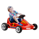 AIYAPLAY 6V Electric Go Kart W/ Music, Light, Horn, For 3-5 Years - Blue/Red/Yellow