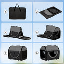 PawHut Folding Fabric Soft Pet Crate Dog Cat Travel Carrier Cage