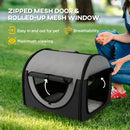 PawHut Folding Fabric Soft Pet Crate Dog Cat Travel Carrier Cage