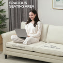 HOMCOM Modern 3 Seater Sofa for Living Room, Fabric Couch Settee