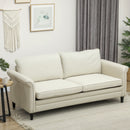 HOMCOM Modern 3 Seater Sofa for Living Room, Fabric Couch Settee