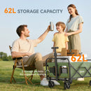 Outsunny 62L Festival Trolley, 120kg Heavy Duty Folding Trolley Cart